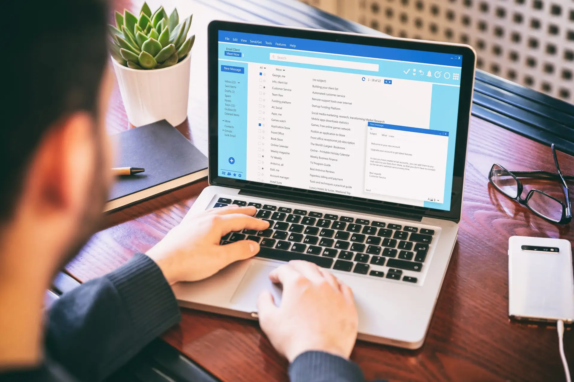 Illustration of an email envelope being redirected from a spam folder into the primary inbox, clean icon style, representing improved email deliverability.